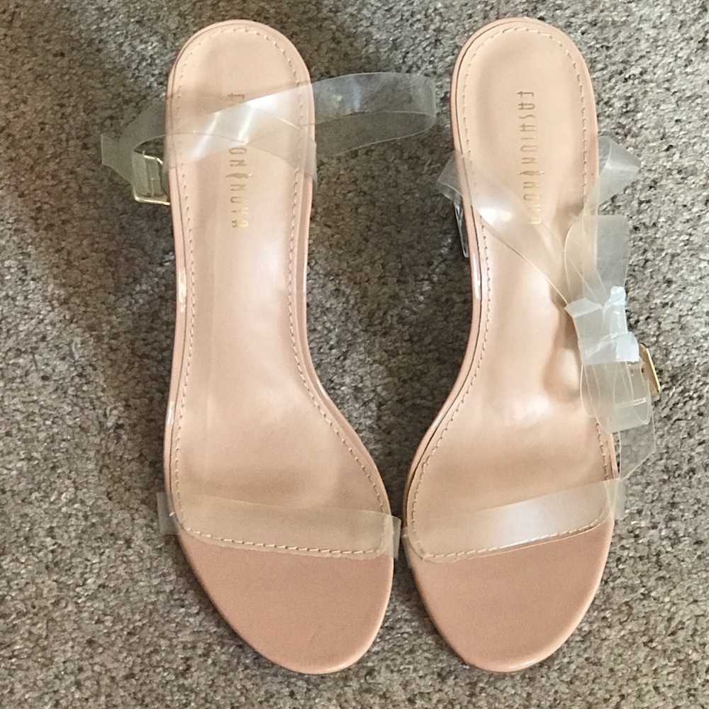 Transparent block heels